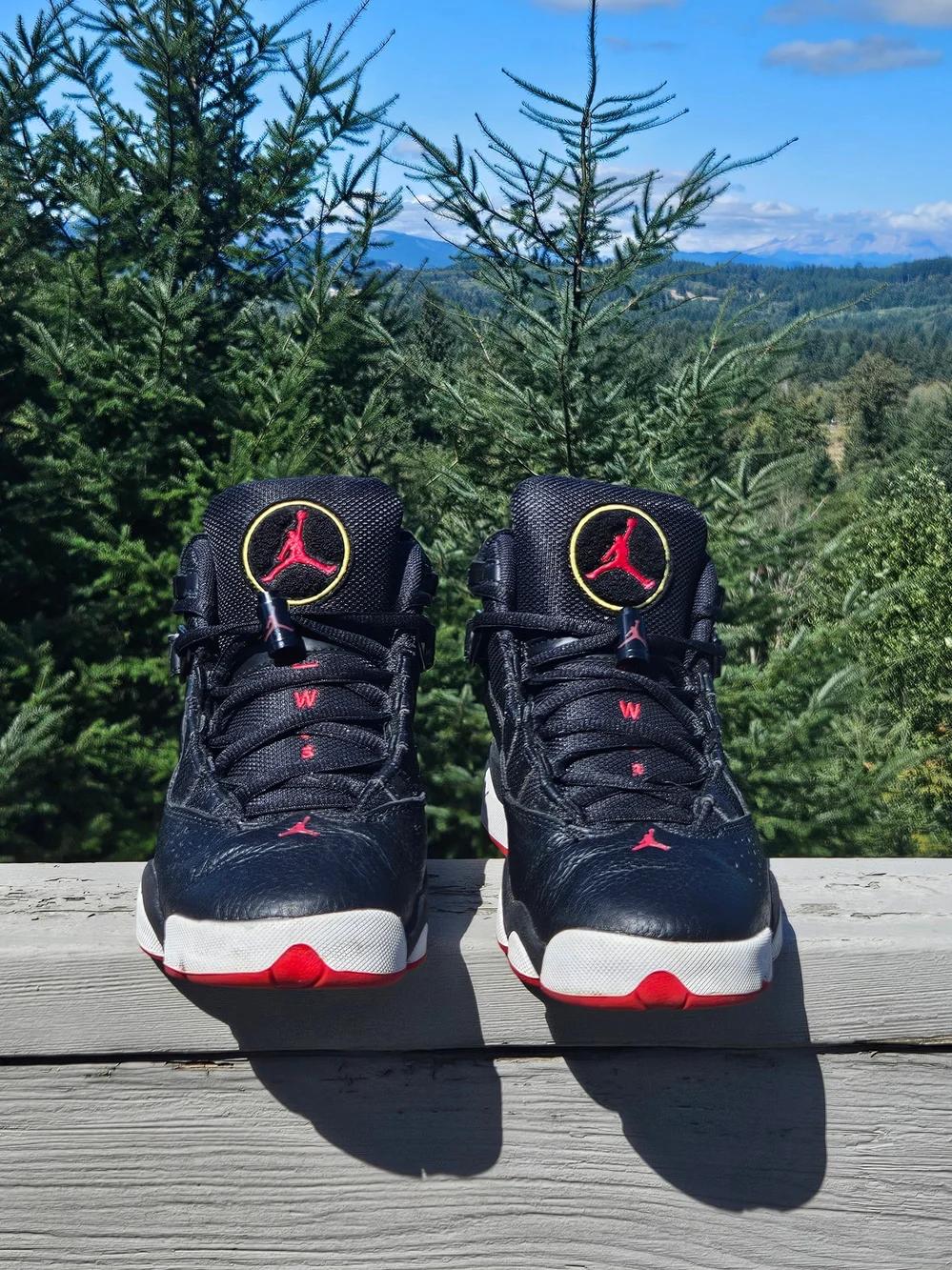 Air Jordan 6 Rings Men's Basketball Shoes - Black/Red